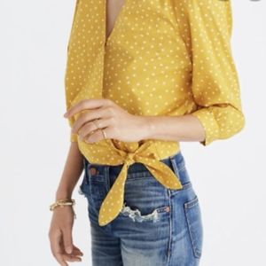 Madewell Wrap Top In Star Scatter Size XL